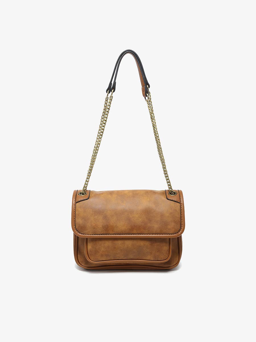 Nola Convertible Suede Crossbody Bag: Espresso