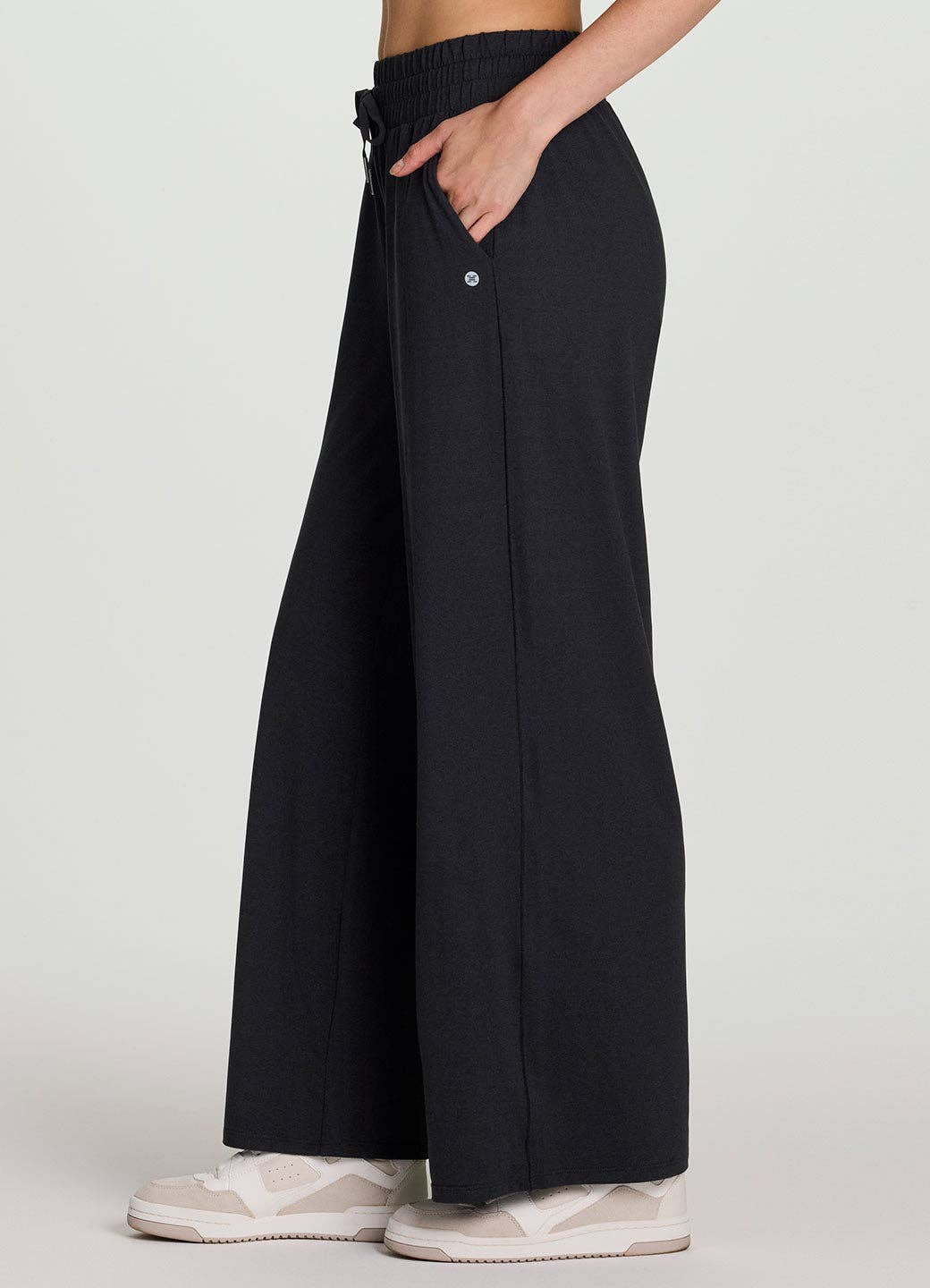 EverydaySoft Wide Leg Pant: Black Heather