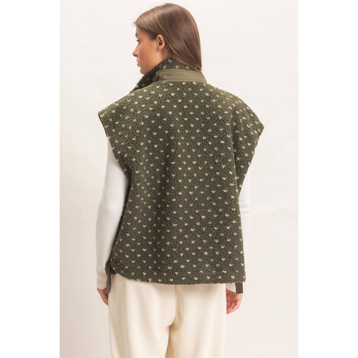 Lennie Polka Dot Sherpa Vest