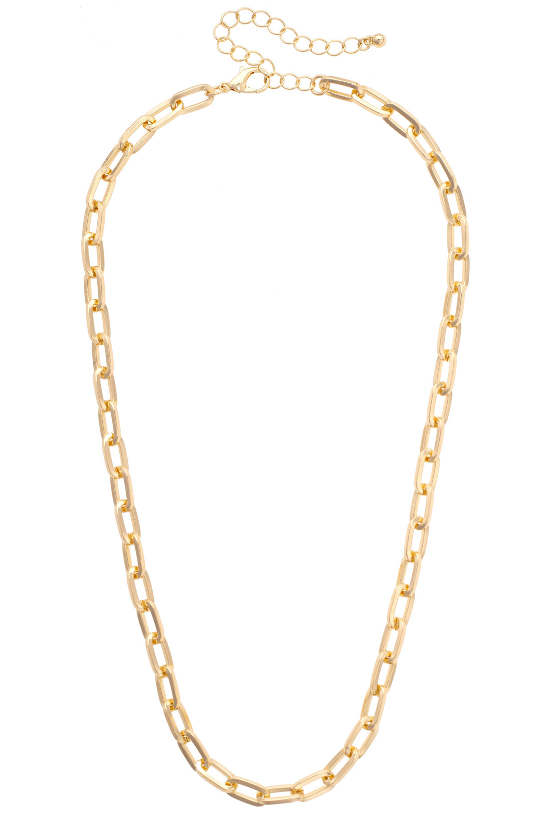 Winston Paperclip Chain Necklace in Shiny Gold