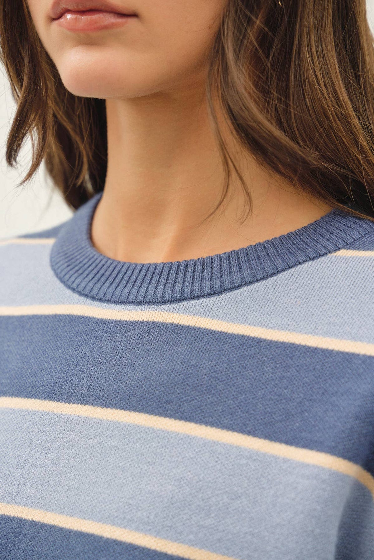 KENNY BOXY FIT MULTI STRIPED SWEATER