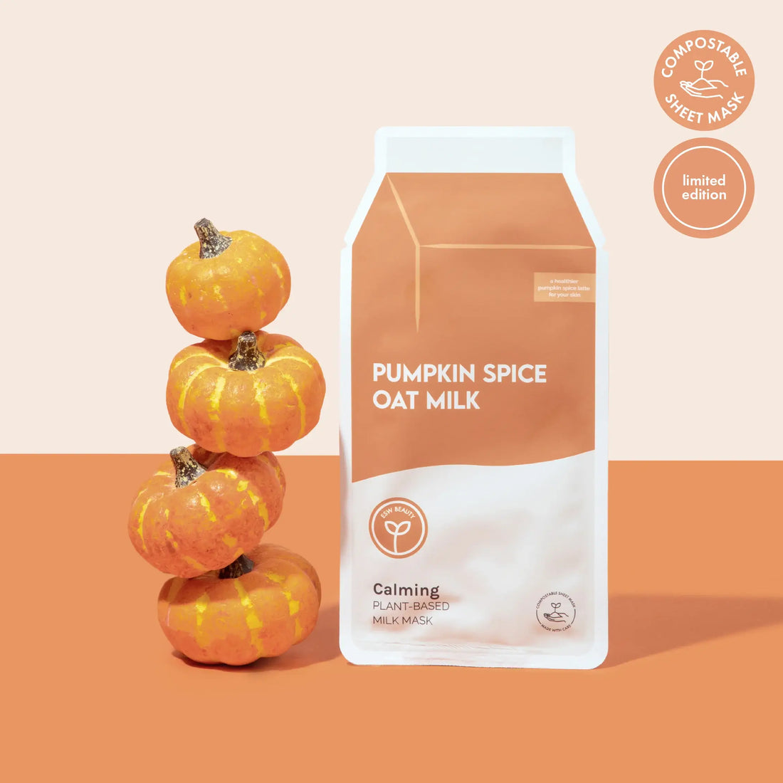 Pumpkin Spice Oat Milk Calming Plant-Based Milk Mask: With Peg Hole