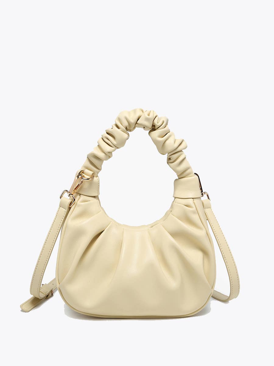 Berkley Ruched Shoulder Bag: Black