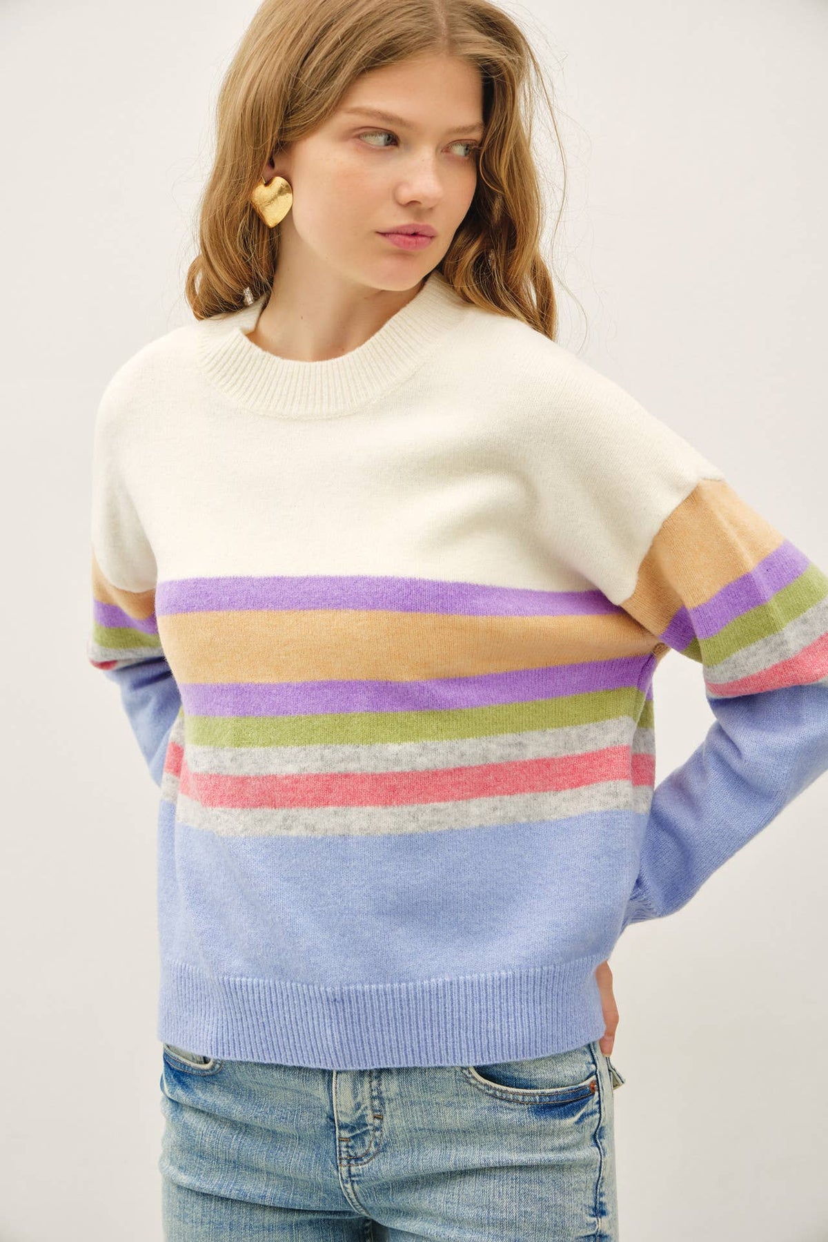 Lauren MULTI COLOR BLOCKED SWEATER