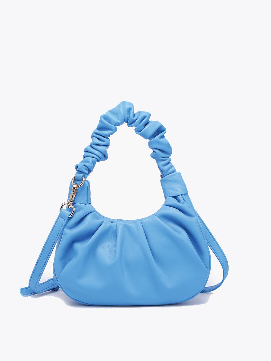 Berkley Ruched Shoulder Bag: Black