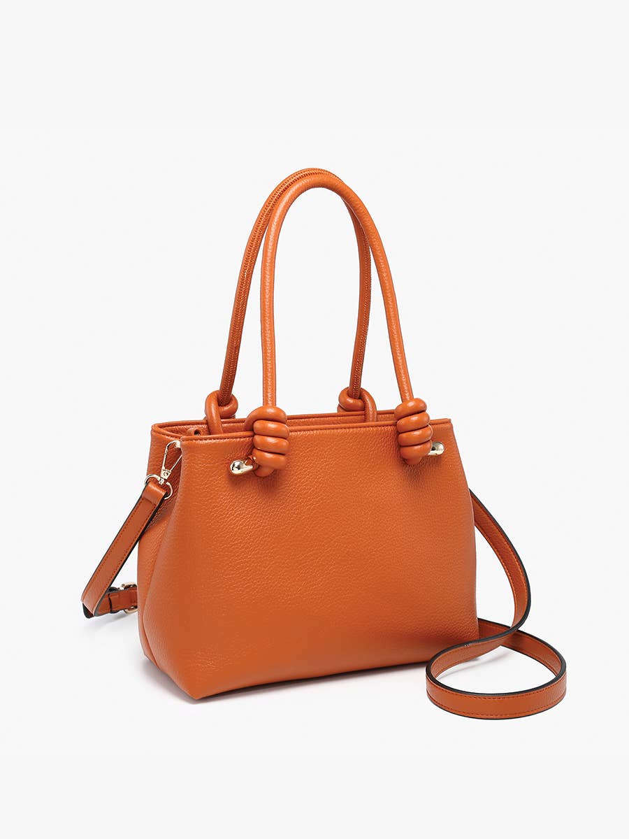 Blair Classic Satchel w/ Knotted Handles &amp; Long Strap: Dark Slate