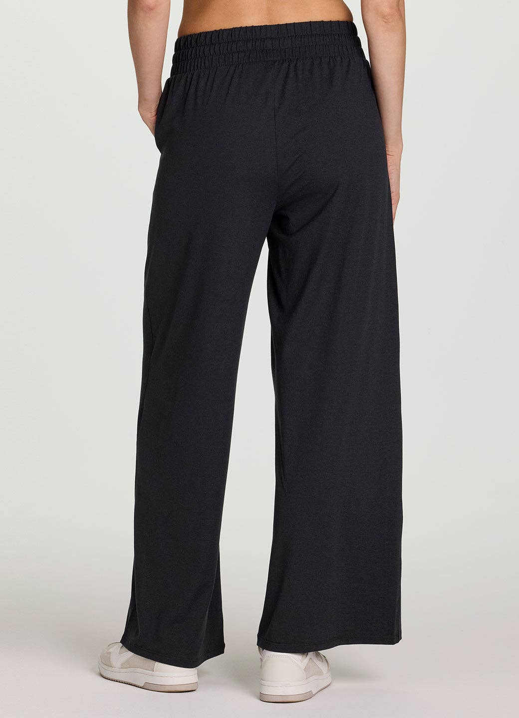 EverydaySoft Wide Leg Pant: Black Heather