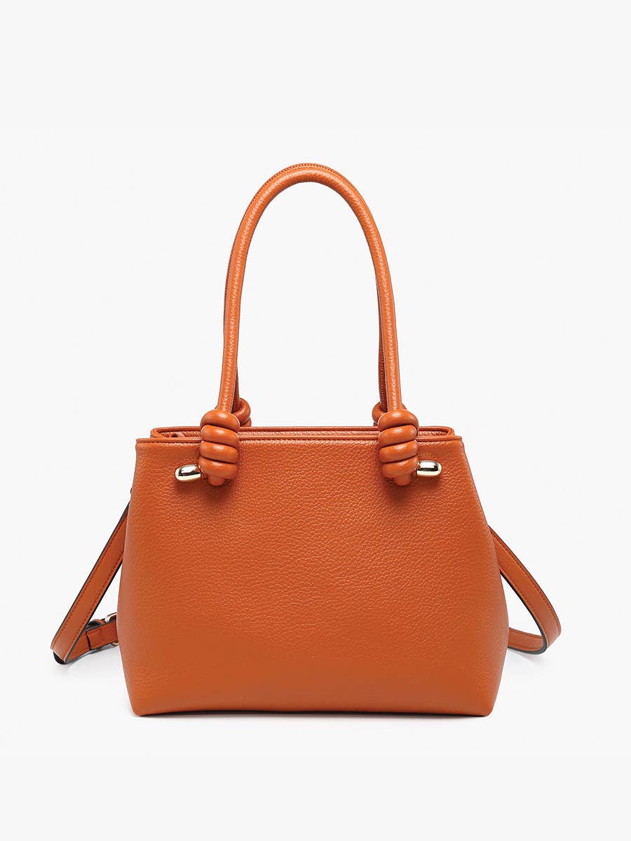 Blair Classic Satchel w/ Knotted Handles &amp; Long Strap: Dark Slate