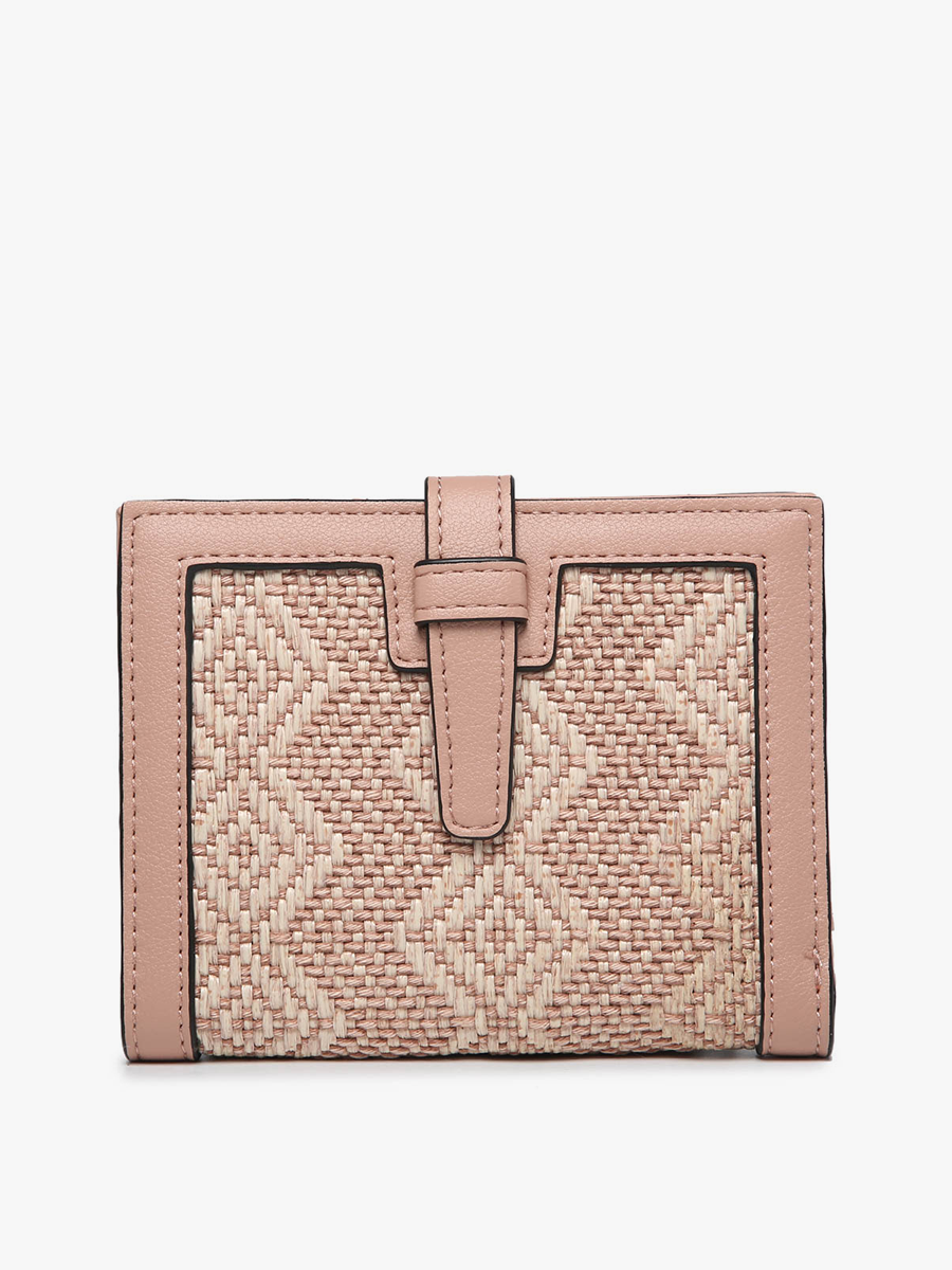Bessie Canvas Wallet w/ Slip Closure: Arrowhead-Black