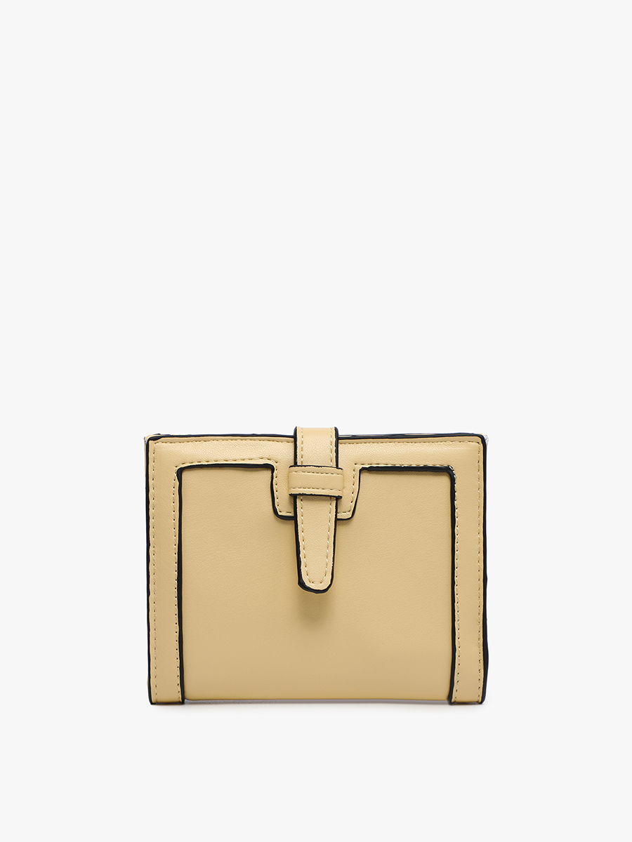Bessie Canvas Wallet w/ Slip Closure: Arrowhead-Black