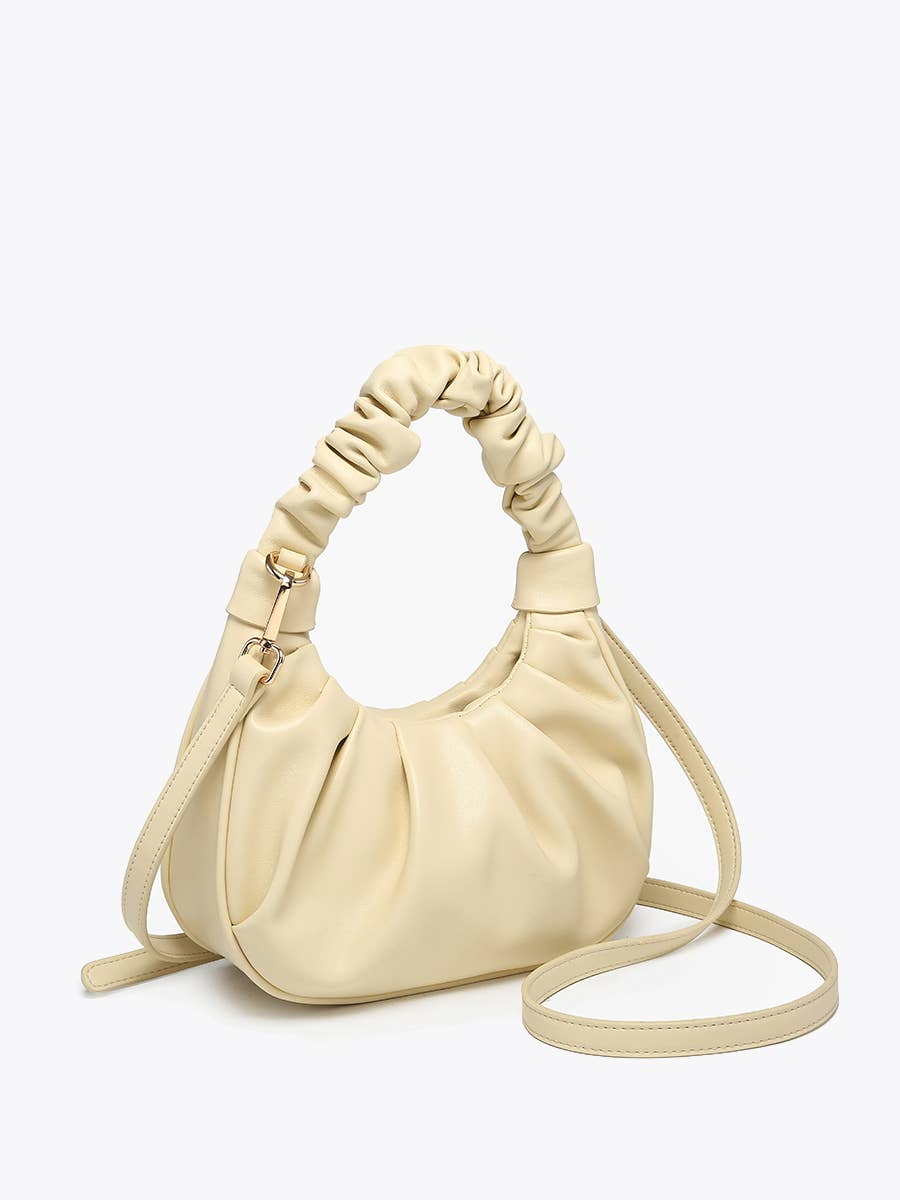 Berkley Ruched Shoulder Bag: Black