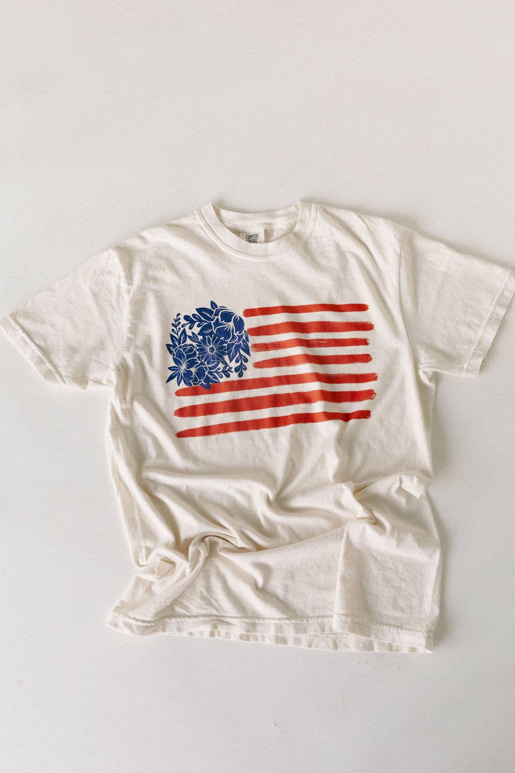 Floral *American*  FLAG/4th of July Collection Graphic Tee: