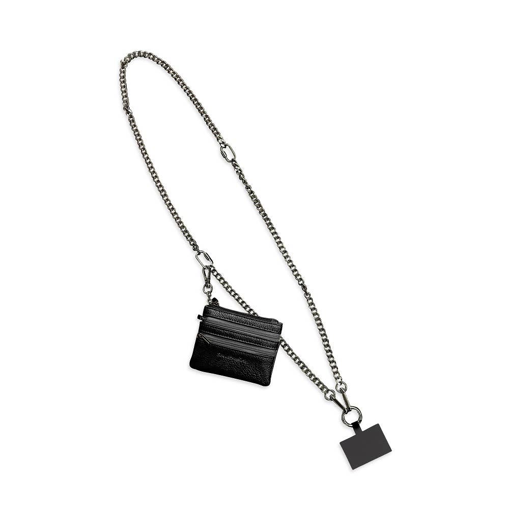 Clip &amp; Go Crossbody Phone Accessory : Gun Metal