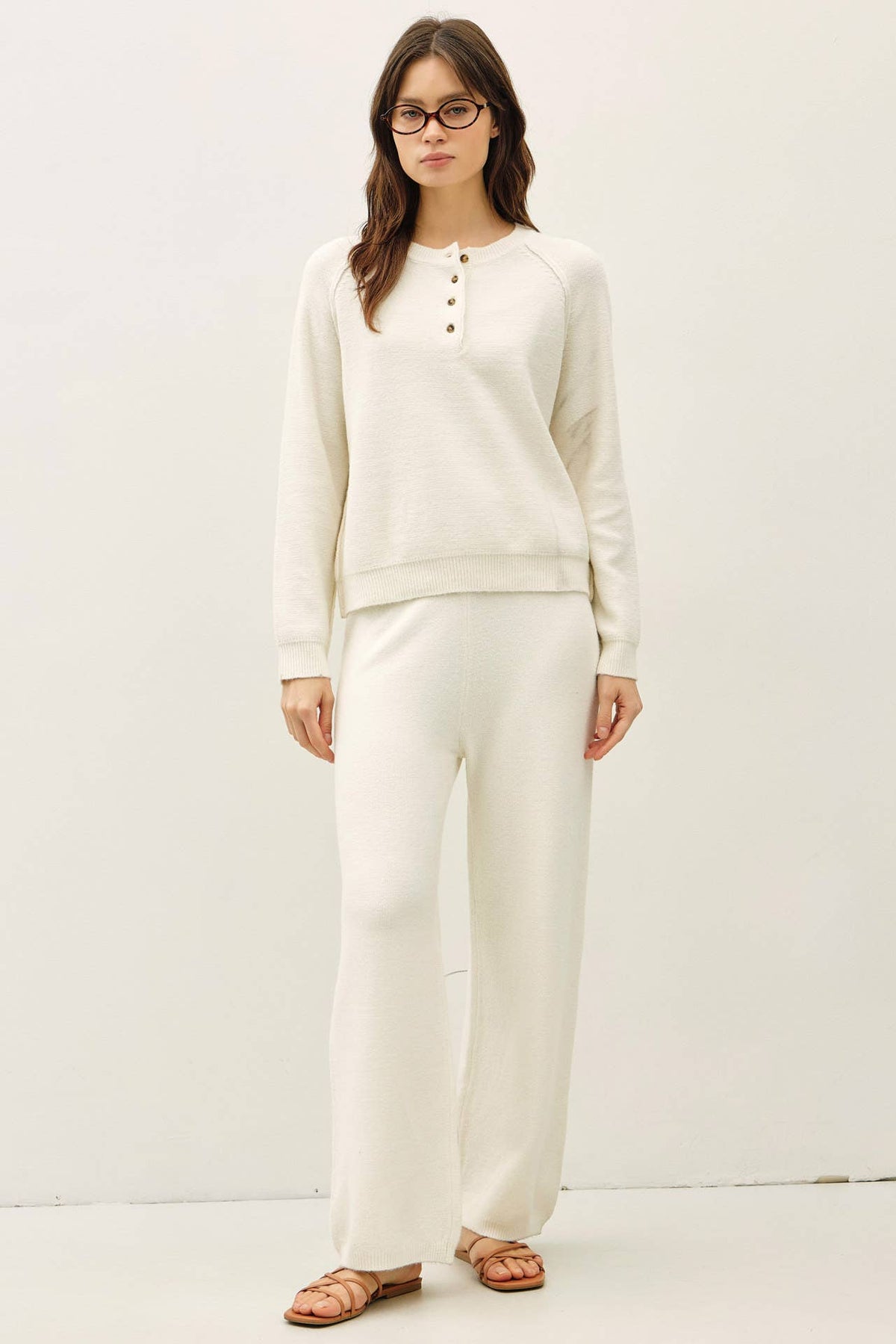 ALPINE ULTRA COZY HENLEYED SWEATER TOP
