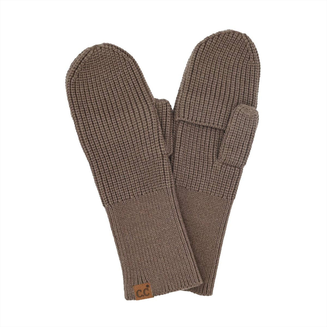 Open Slit C.C Mittens : Mocha