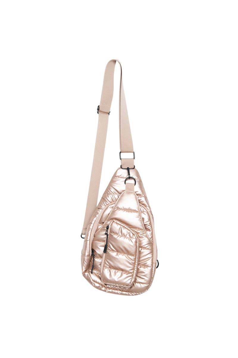 Champagne Metallic Wholesale Sling Bag Women: Champagne