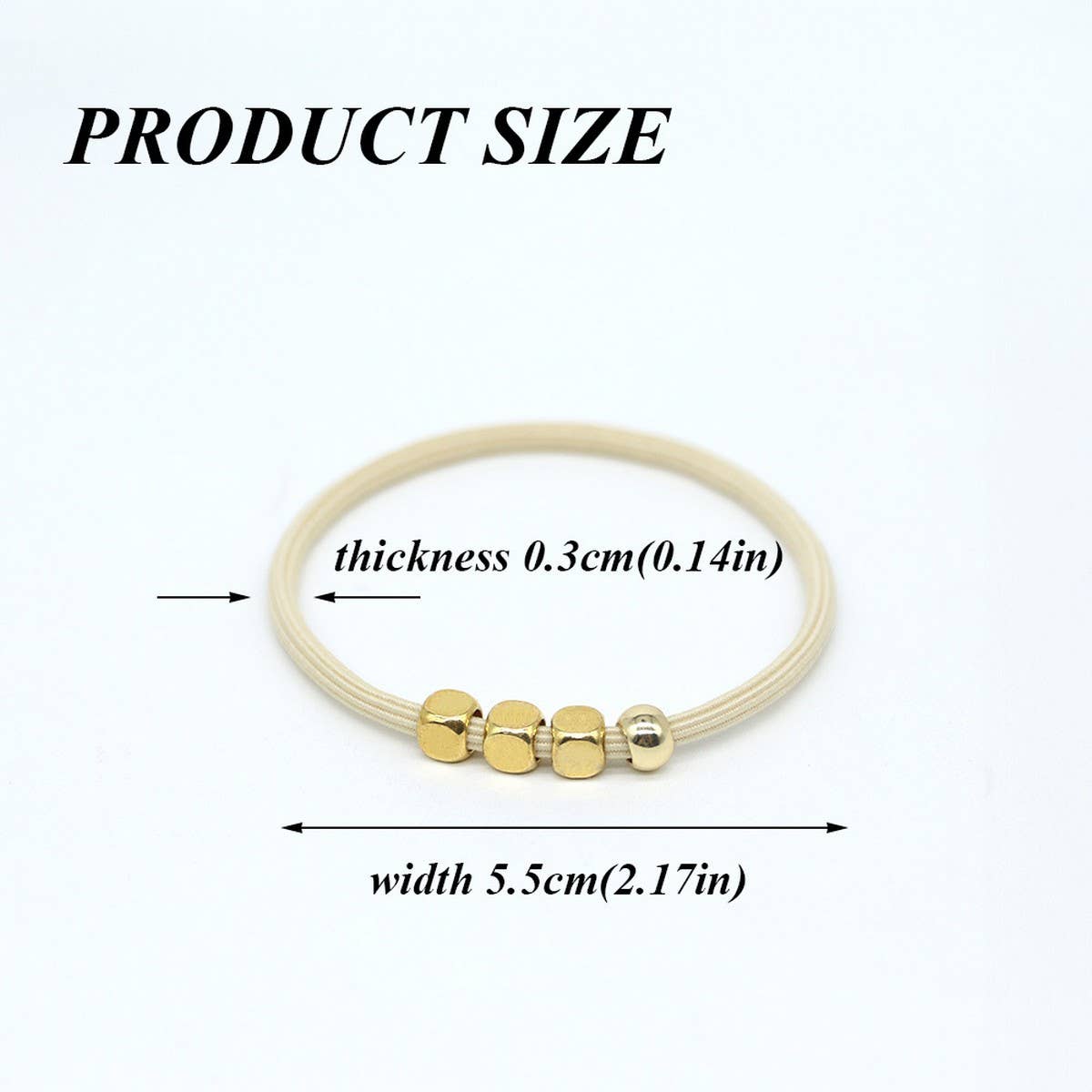 Beaded Boho Hair Ties Black