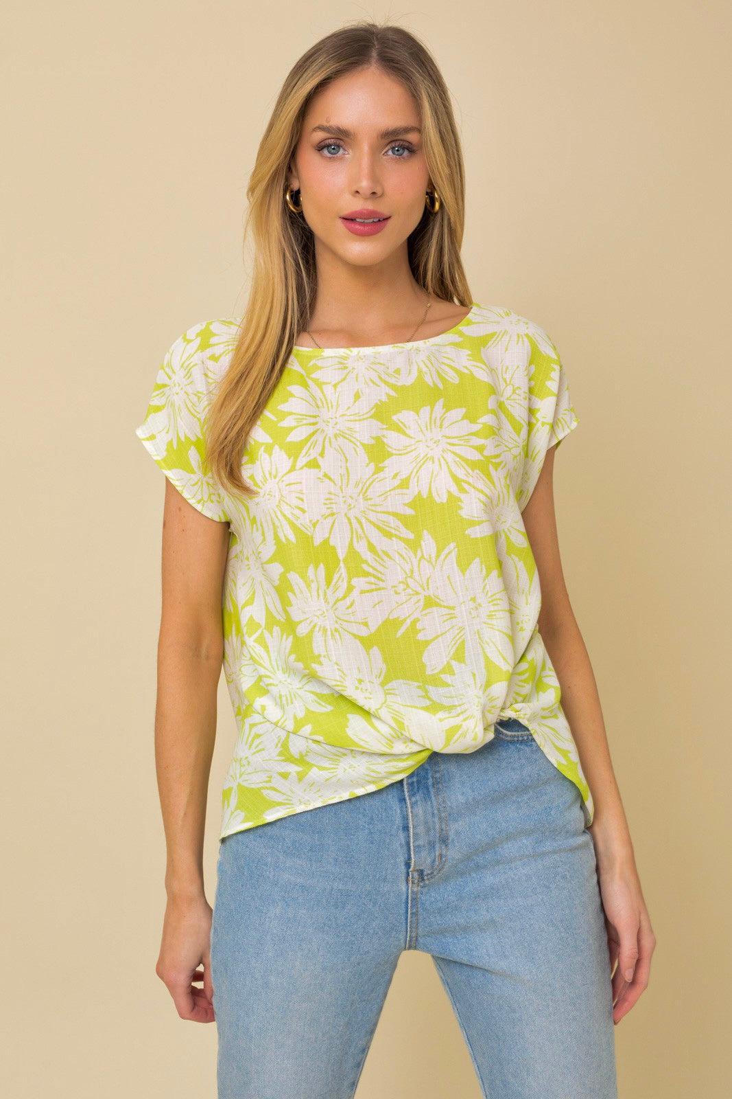 Tropic Lime Twist Blouseb