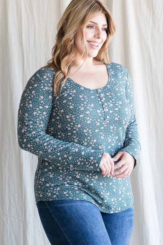 Edie Floral Thermal Top