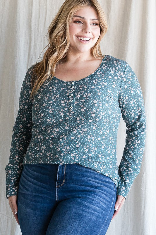 Edie Floral Thermal Top