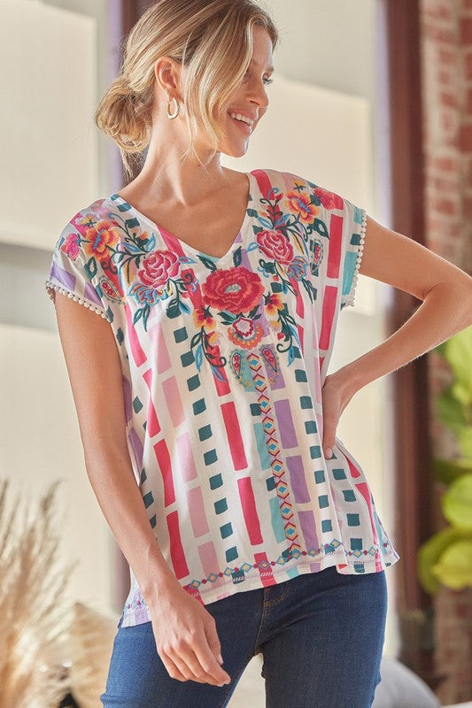 Savannah Embroidered Blouse