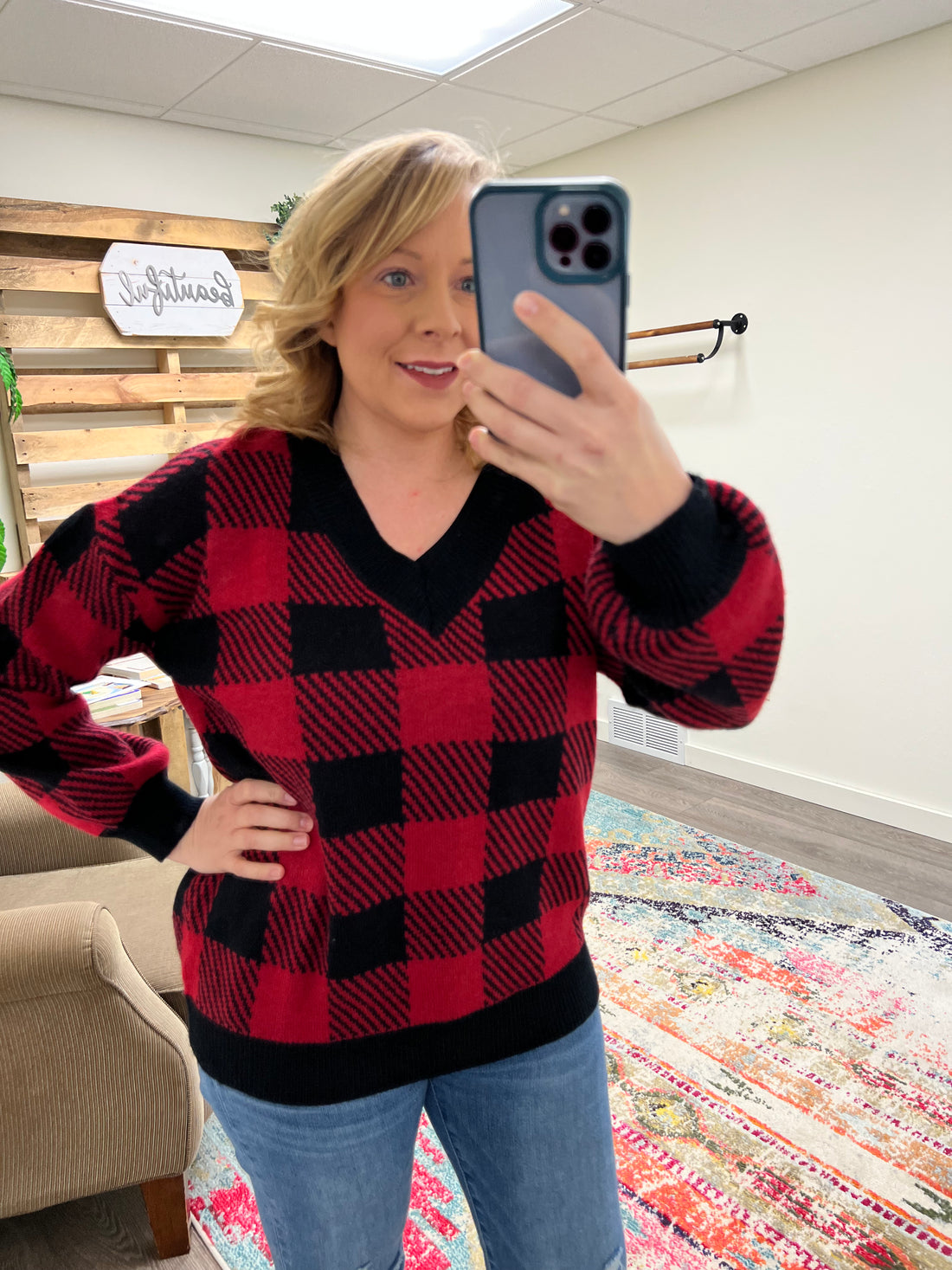 Buffalo Plaid Sweater