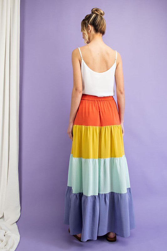 Colorblock Skirt