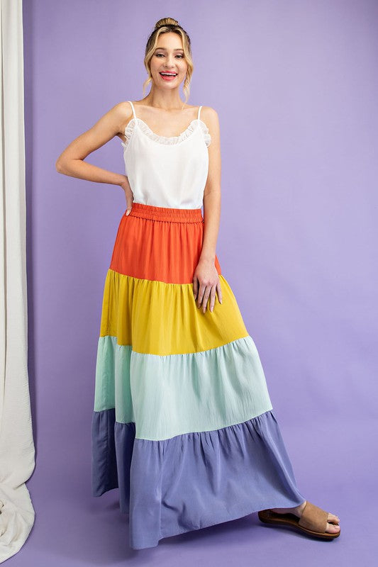 Colorblock Skirt