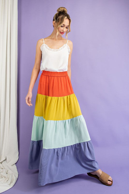 Colorblock Skirt